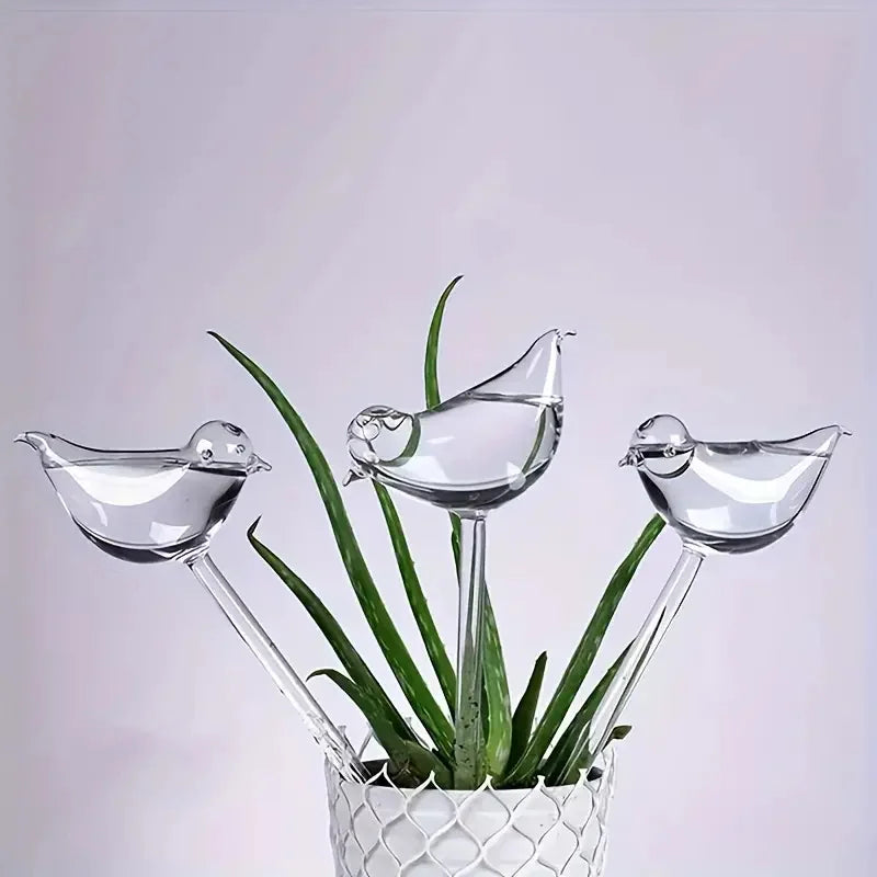 Imitation Glass Bird Plant Waterer – Automatic Drip System